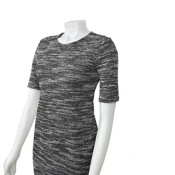 Banana  Republic Boucle Sheath Dress Size 6 Petite Black White - Picture 7 of 13